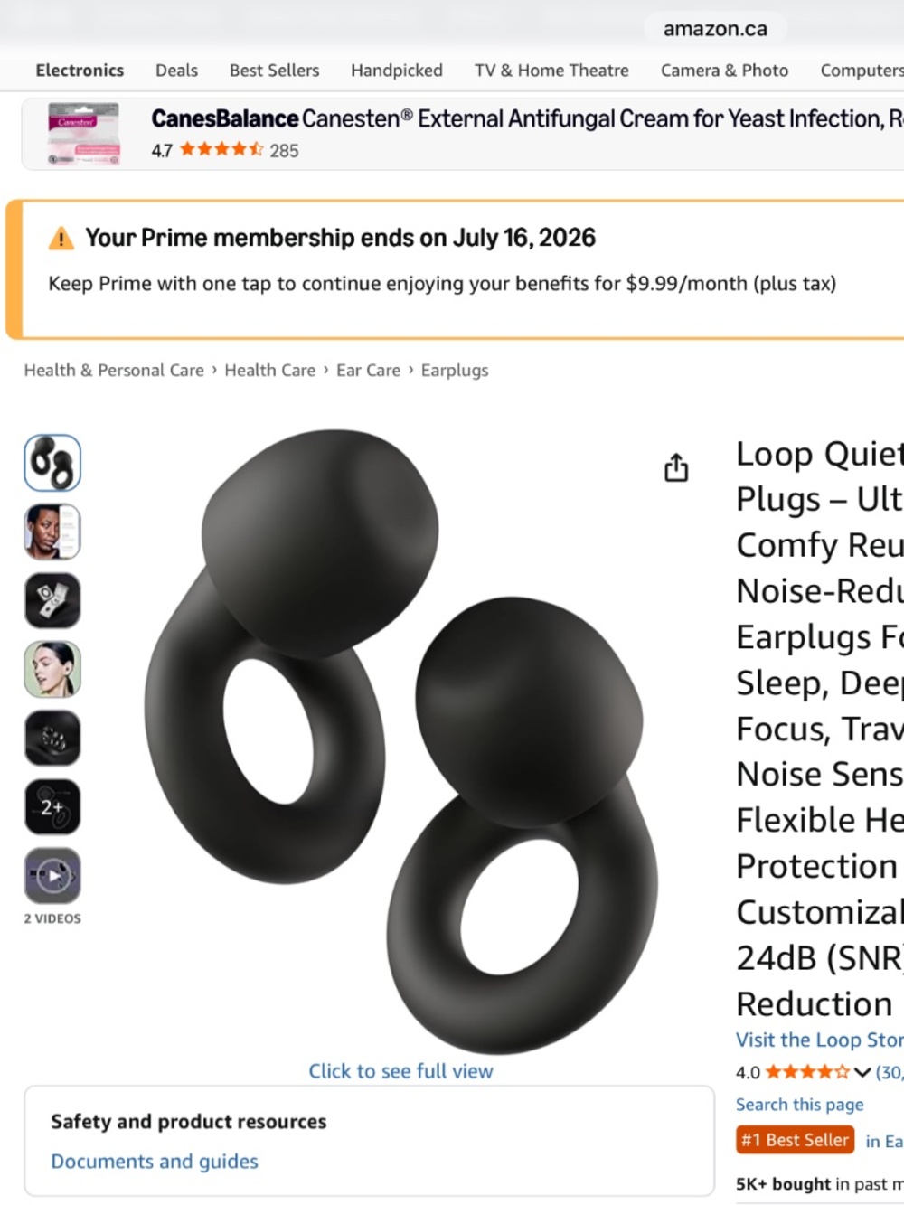 Loop quiet 2 earplugs, black
